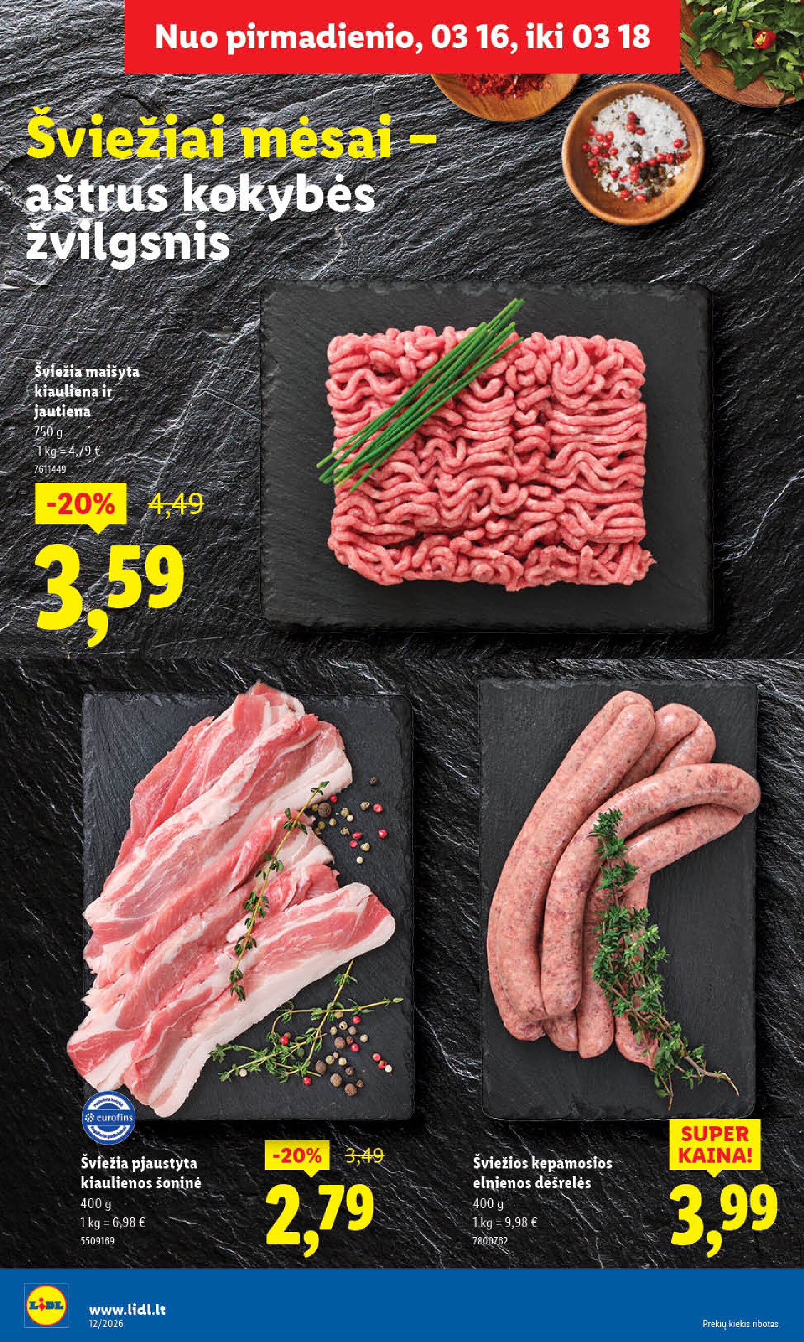 lidl - MAISTO PREKIŲ PASIŪLYMAI (2026-03-16 - 2026-03-22) - page: 8