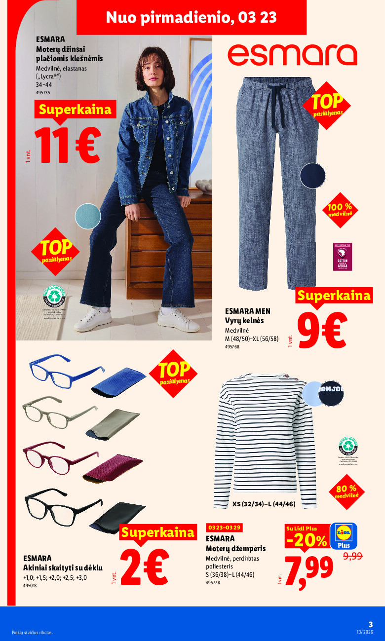 lidl - NE MAISTO PREKIŲ PASIŪLYMAI (2026-03-23 - 2026-03-29) - page: 3