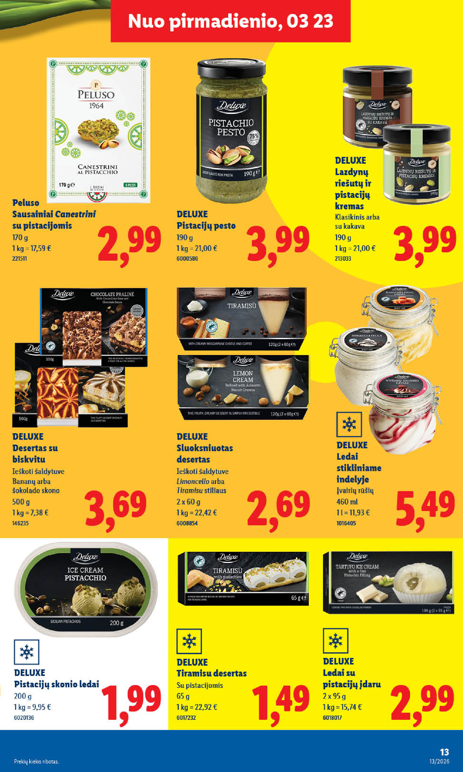 lidl - MAISTO PREKIŲ PASIŪLYMAI (2026-03-23 - 2026-03-29) - page: 13