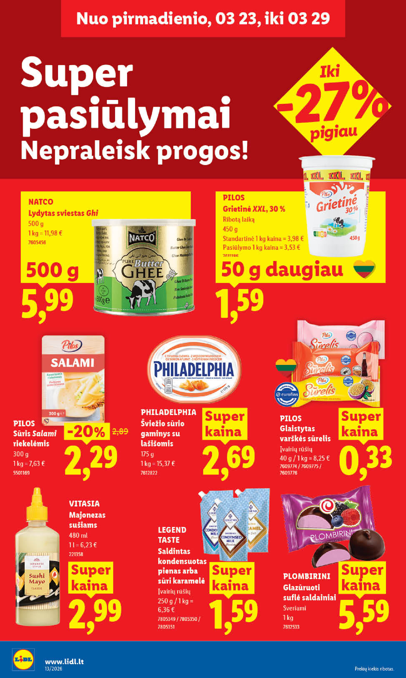 lidl - MAISTO PREKIŲ PASIŪLYMAI (2026-03-23 - 2026-03-29) - page: 14