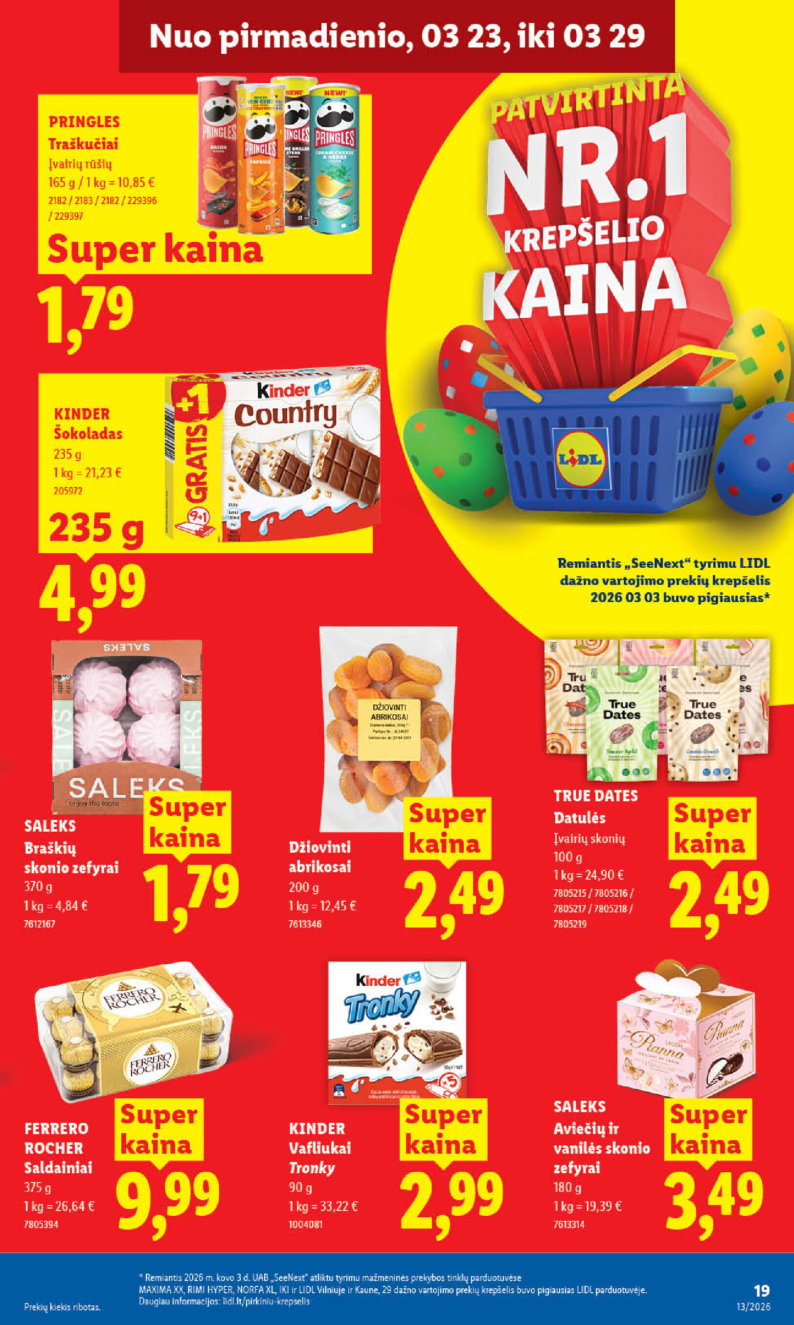 lidl - MAISTO PREKIŲ PASIŪLYMAI (2026-03-23 - 2026-03-29) - page: 19