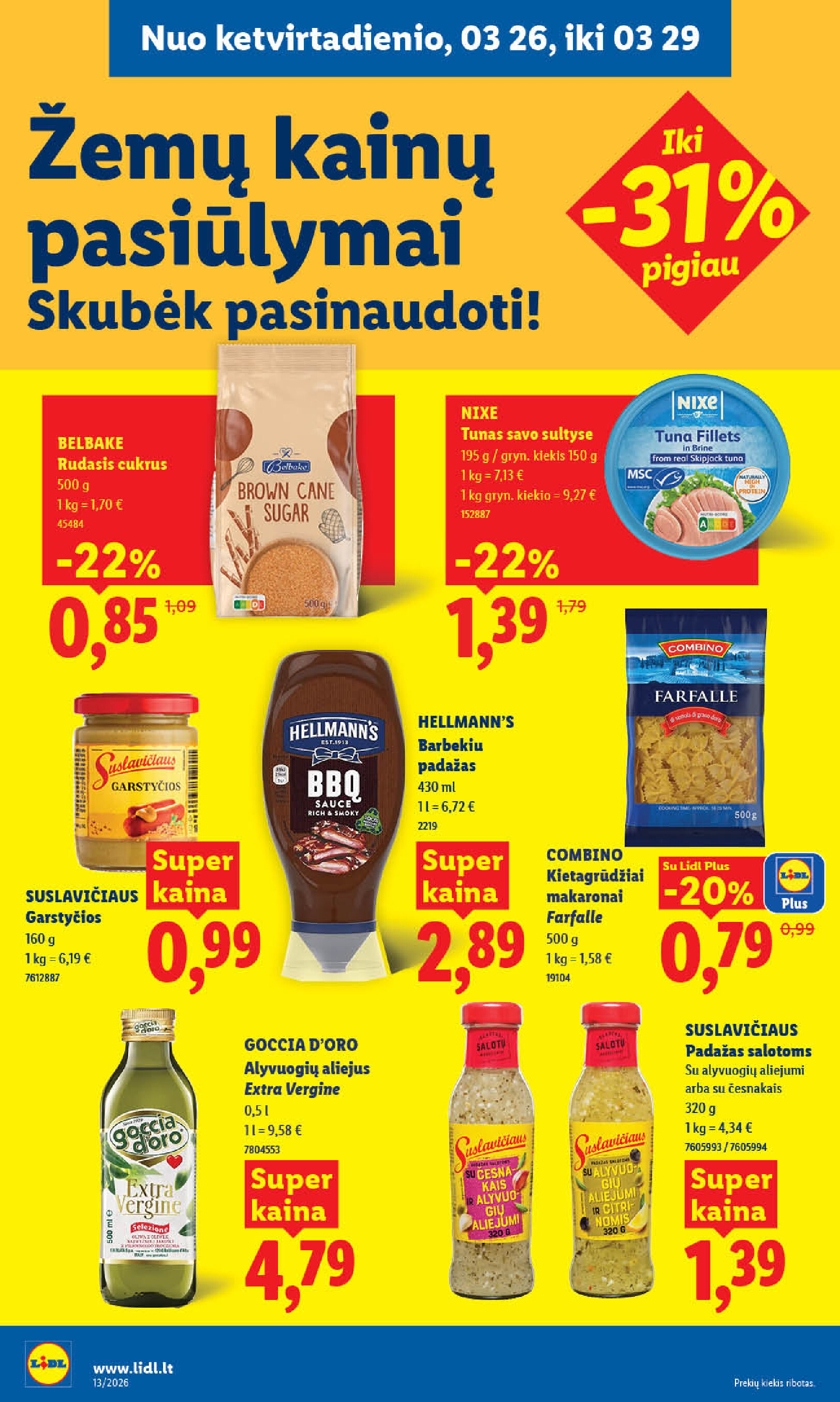lidl - MAISTO PREKIŲ PASIŪLYMAI (2026-03-23 - 2026-03-29) - page: 22