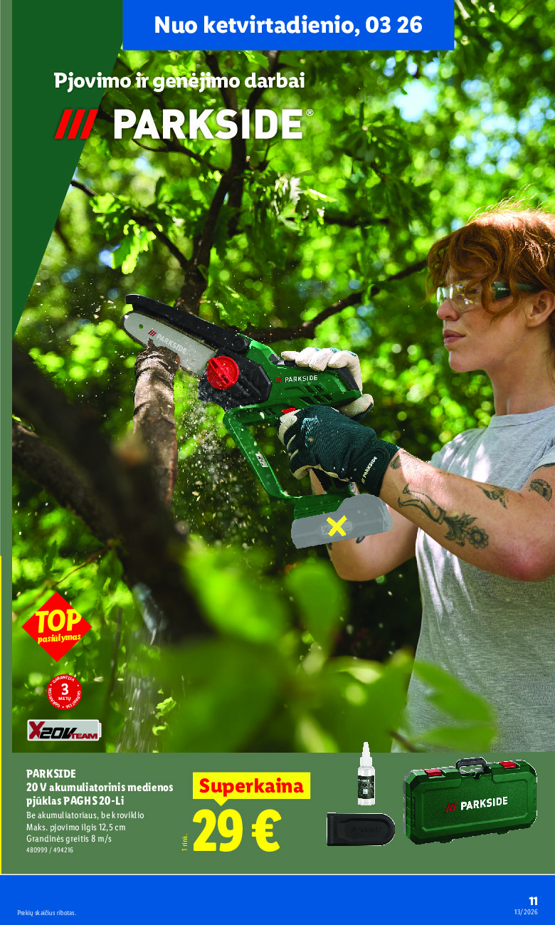 lidl - NE MAISTO PREKIŲ PASIŪLYMAI (2026-03-23 - 2026-03-29) - page: 11