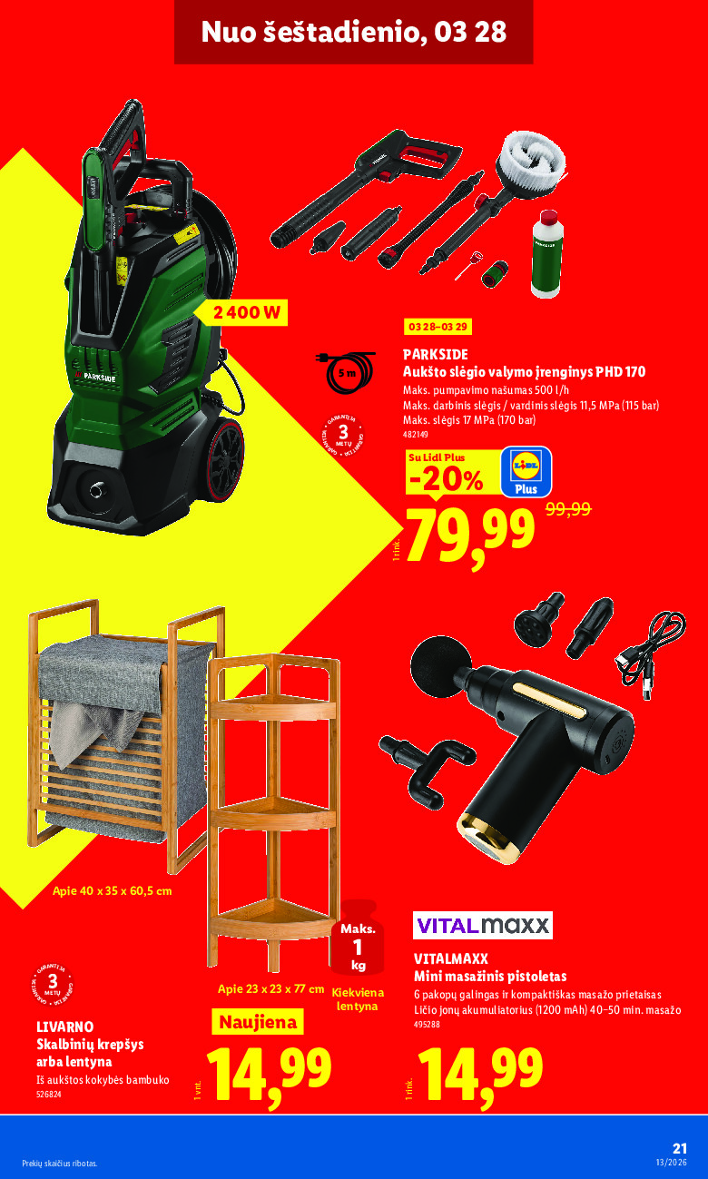 lidl - NE MAISTO PREKIŲ PASIŪLYMAI (2026-03-23 - 2026-03-29) - page: 21
