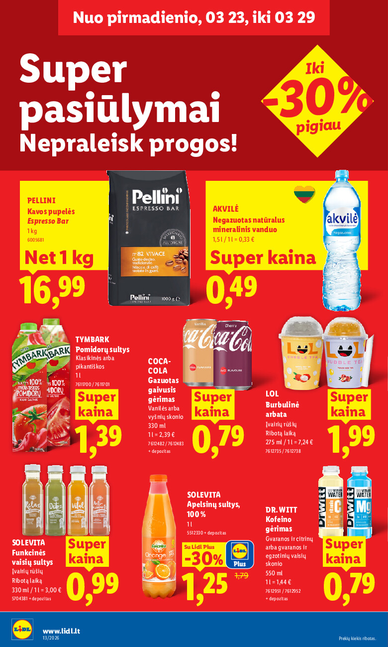 lidl - MAISTO PREKIŲ PASIŪLYMAI (2026-03-23 - 2026-03-29) - page: 20