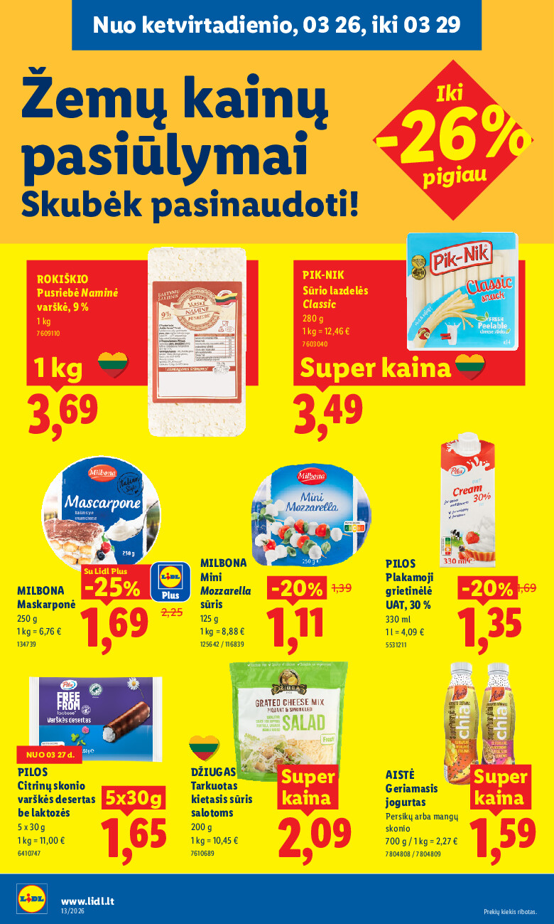 lidl - MAISTO PREKIŲ PASIŪLYMAI (2026-03-23 - 2026-03-29) - page: 26