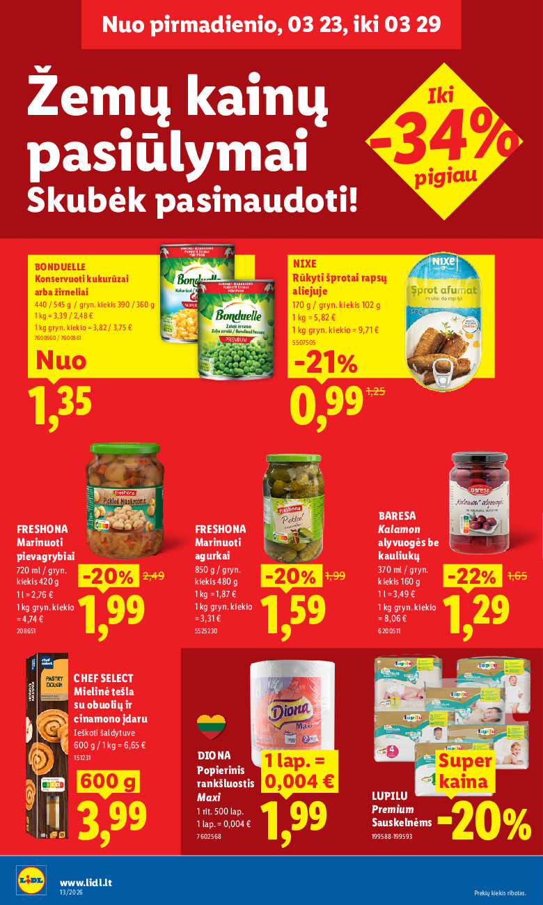 lidl - MAISTO PREKIŲ PASIŪLYMAI (2026-03-23 - 2026-03-29) - page: 18