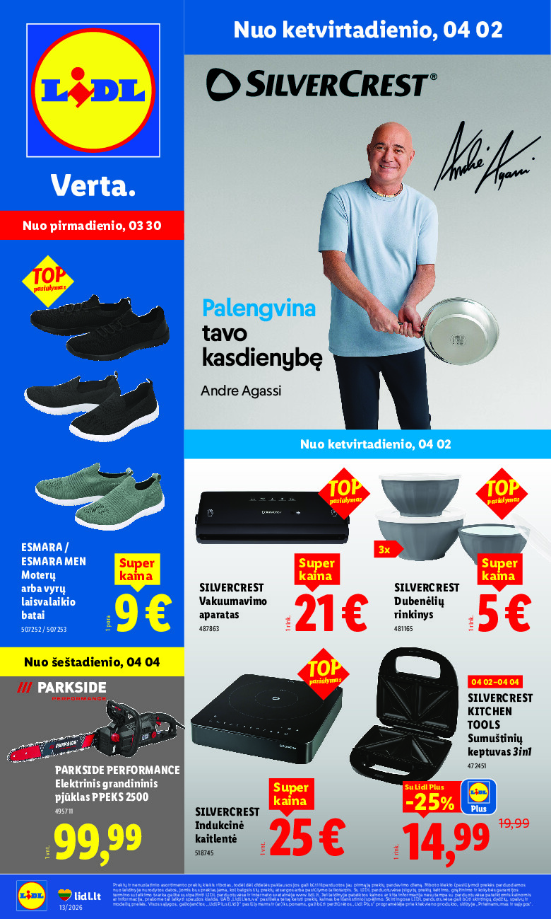lidl - NE MAISTO PREKIŲ PASIŪLYMAI (2026-03-30 - 2026-04-05)