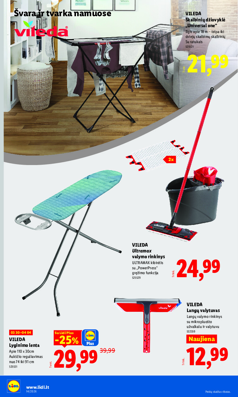 lidl - NE MAISTO PREKIŲ PASIŪLYMAI (2026-03-30 - 2026-04-05) - page: 12