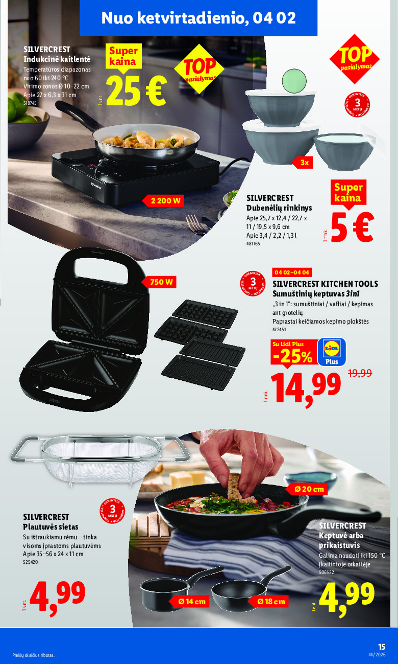 lidl - NE MAISTO PREKIŲ PASIŪLYMAI (2026-03-30 - 2026-04-05) - page: 15