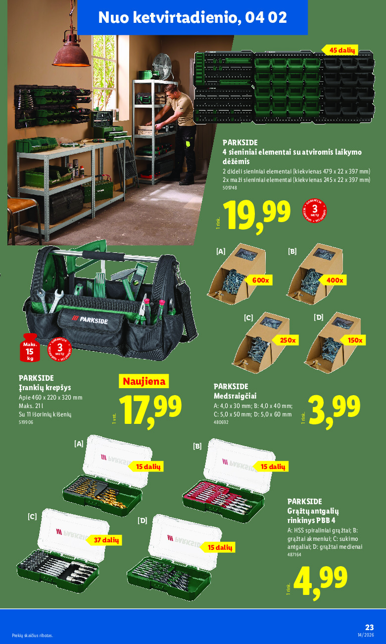 lidl - NE MAISTO PREKIŲ PASIŪLYMAI (2026-03-30 - 2026-04-05) - page: 23