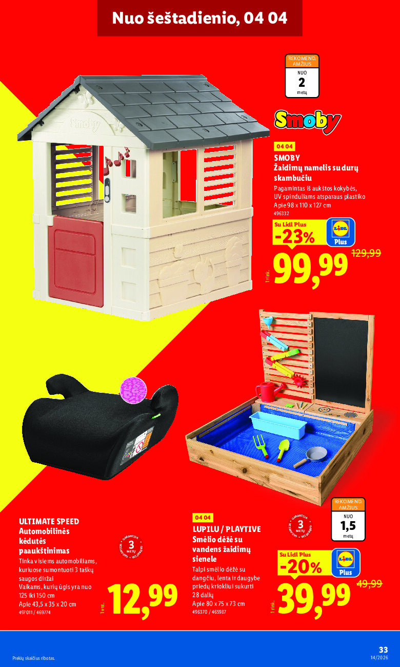 lidl - NE MAISTO PREKIŲ PASIŪLYMAI (2026-03-30 - 2026-04-05) - page: 33