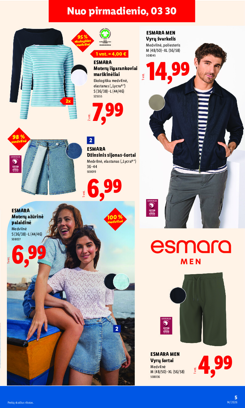 lidl - NE MAISTO PREKIŲ PASIŪLYMAI (2026-03-30 - 2026-04-05) - page: 5