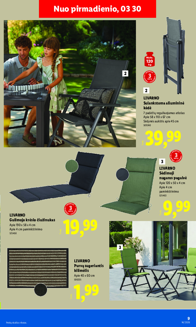 lidl - NE MAISTO PREKIŲ PASIŪLYMAI (2026-03-30 - 2026-04-05) - page: 9