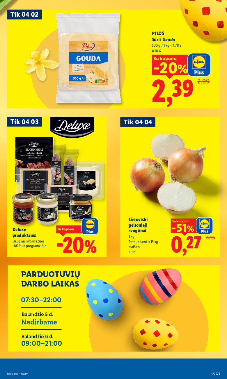 lidl - MAISTO PREKIŲ PASIŪLYMAI (2026-03-30 - 2026-04-05) - page: 3