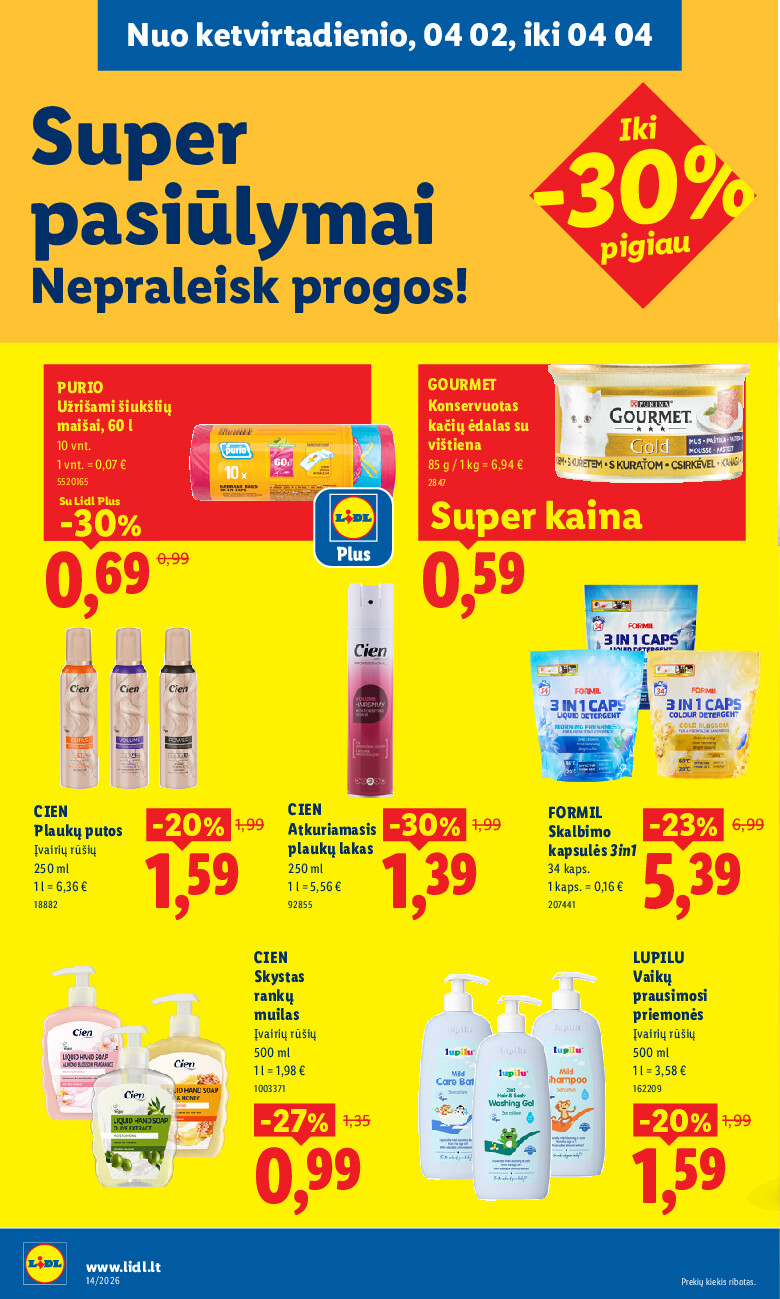 lidl - MAISTO PREKIŲ PASIŪLYMAI (2026-03-30 - 2026-04-05) - page: 30