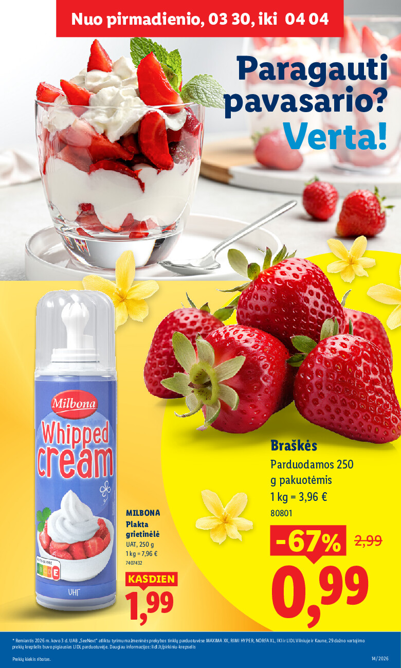 lidl - MAISTO PREKIŲ PASIŪLYMAI (2026-03-30 - 2026-04-05) - page: 31