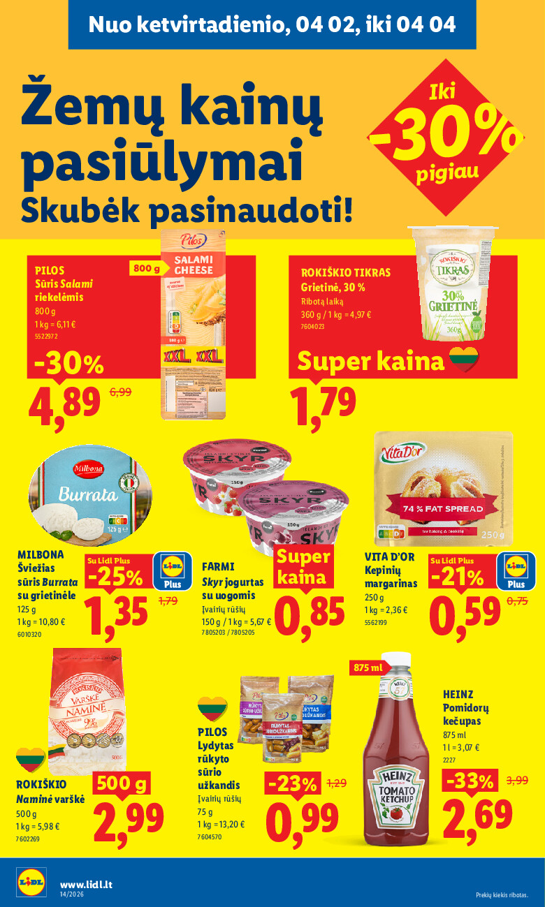 lidl - MAISTO PREKIŲ PASIŪLYMAI (2026-03-30 - 2026-04-05) - page: 32