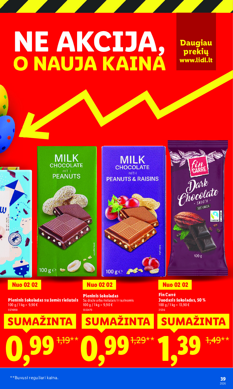 lidl - Ne akcija, o nauja kaina (2026-01-05 - 2026-03-30) - page: 39