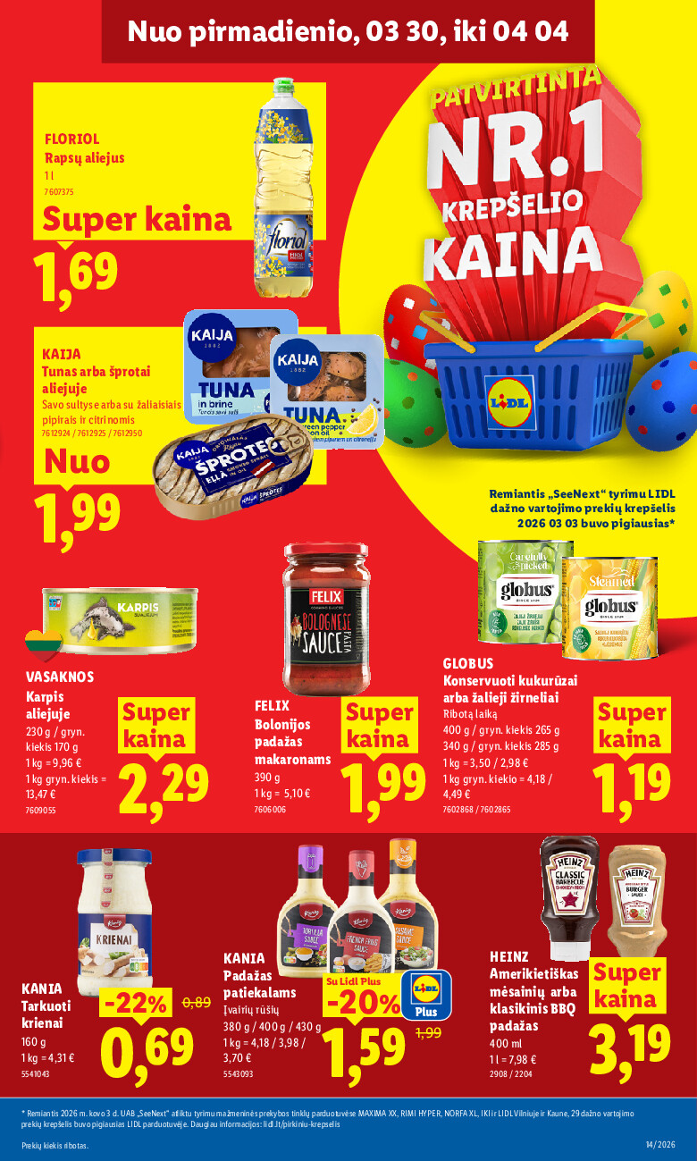 lidl - MAISTO PREKIŲ PASIŪLYMAI (2026-03-30 - 2026-04-05) - page: 17