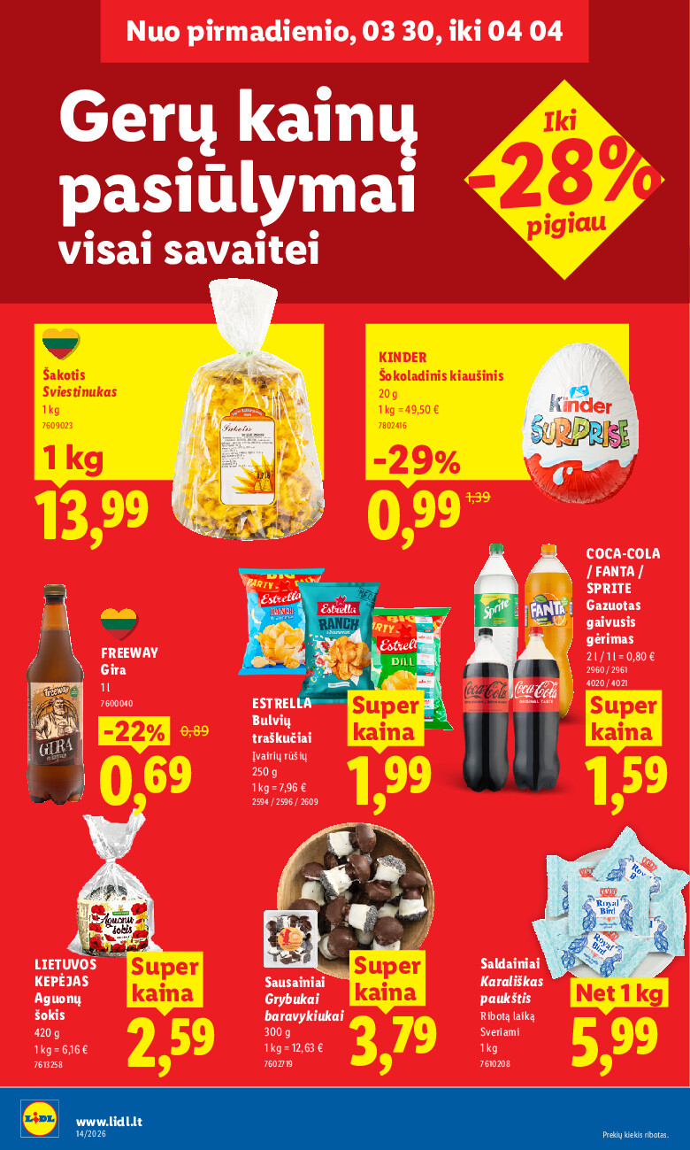 lidl - MAISTO PREKIŲ PASIŪLYMAI (2026-03-30 - 2026-04-05) - page: 18