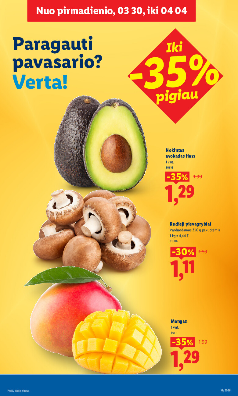 lidl - MAISTO PREKIŲ PASIŪLYMAI (2026-03-30 - 2026-04-05) - page: 5