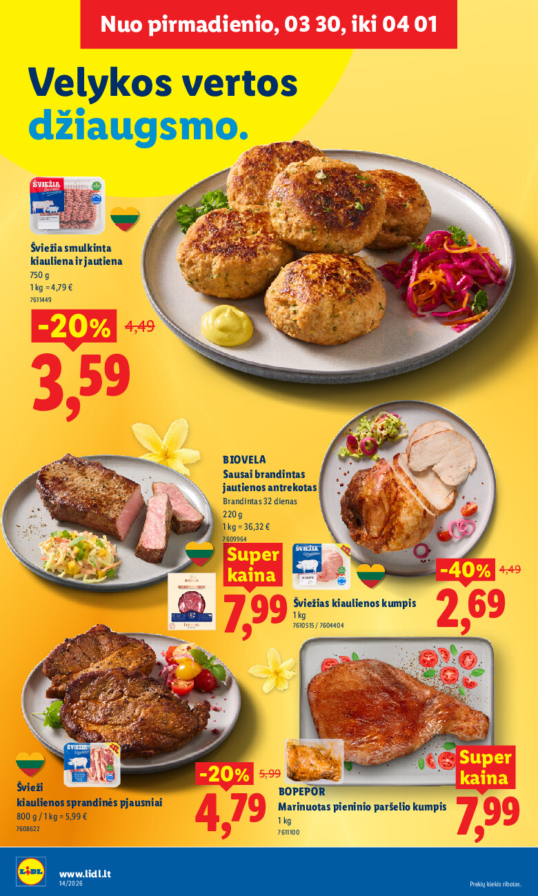 lidl - MAISTO PREKIŲ PASIŪLYMAI (2026-03-30 - 2026-04-05) - page: 6