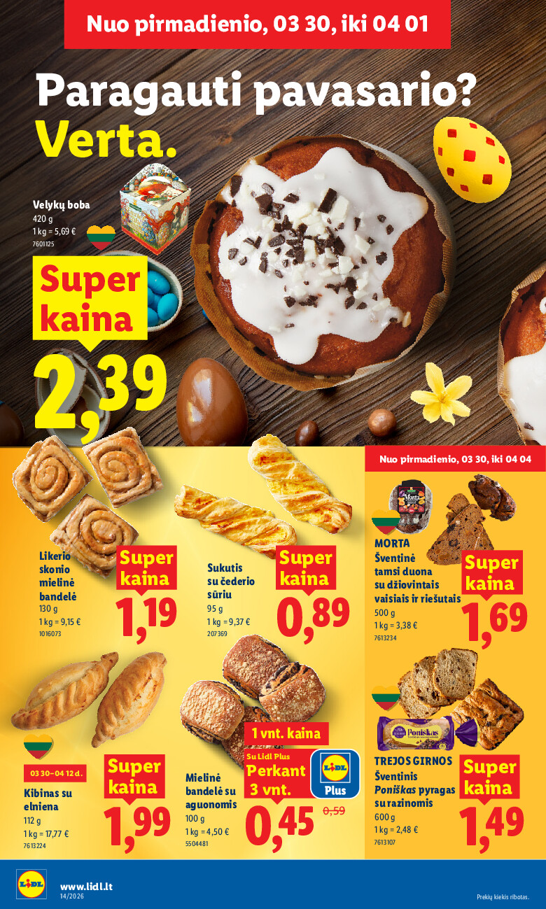 lidl - MAISTO PREKIŲ PASIŪLYMAI (2026-03-30 - 2026-04-05) - page: 8