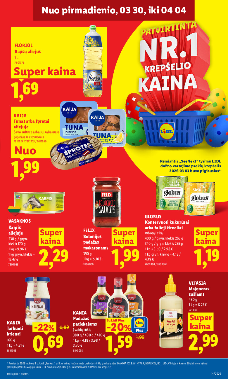 lidl - MAISTO PREKIŲ PASIŪLYMAI (2026-03-30 - 2026-04-05) - page: 17