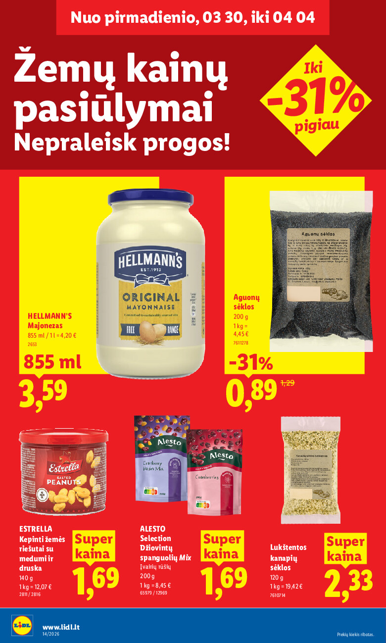 lidl - MAISTO PREKIŲ PASIŪLYMAI (2026-03-30 - 2026-04-05) - page: 20