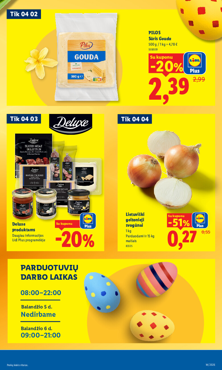 lidl - MAISTO PREKIŲ PASIŪLYMAI (2026-03-30 - 2026-04-05) - page: 3