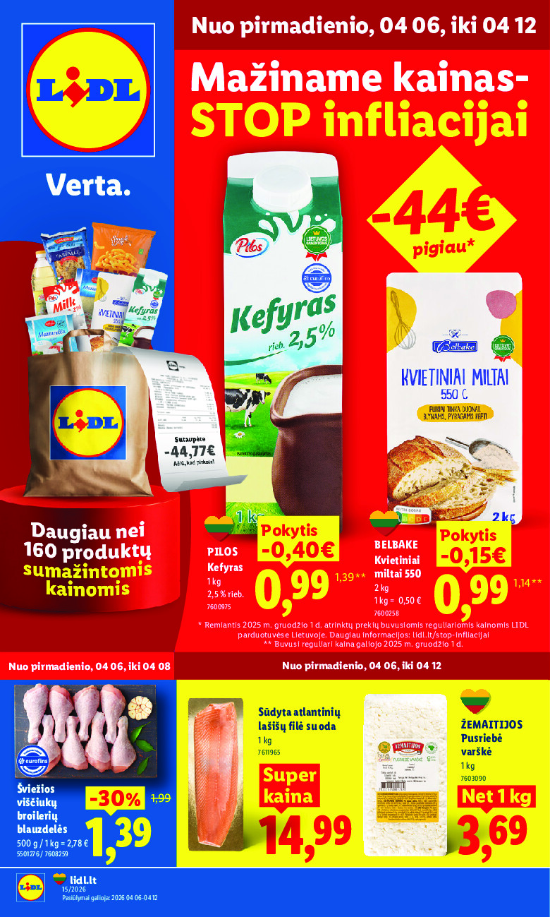 lidl - MAISTO PREKIŲ PASIŪLYMAI (2026-04-06 - 2026-04-12)