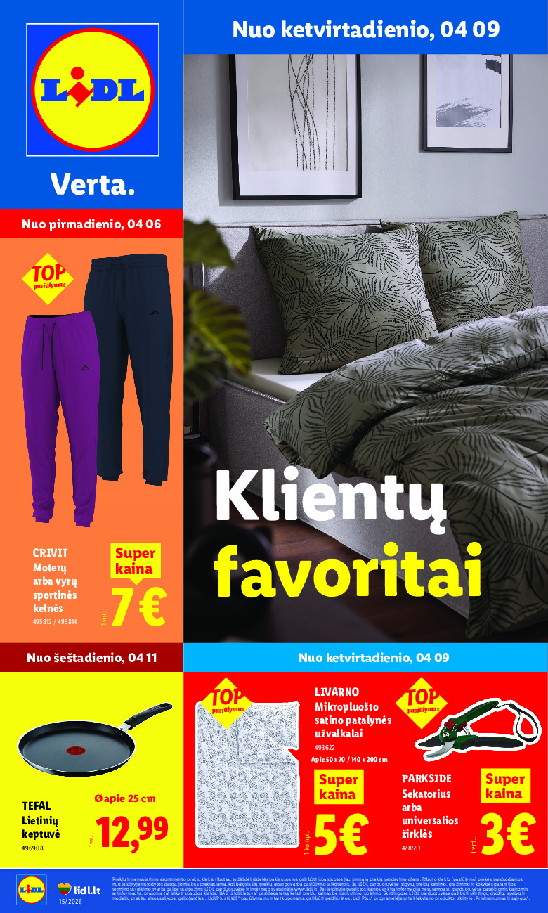 lidl - NE MAISTO PREKIŲ PASIŪLYMAI (2026-04-06 - 2026-04-12)