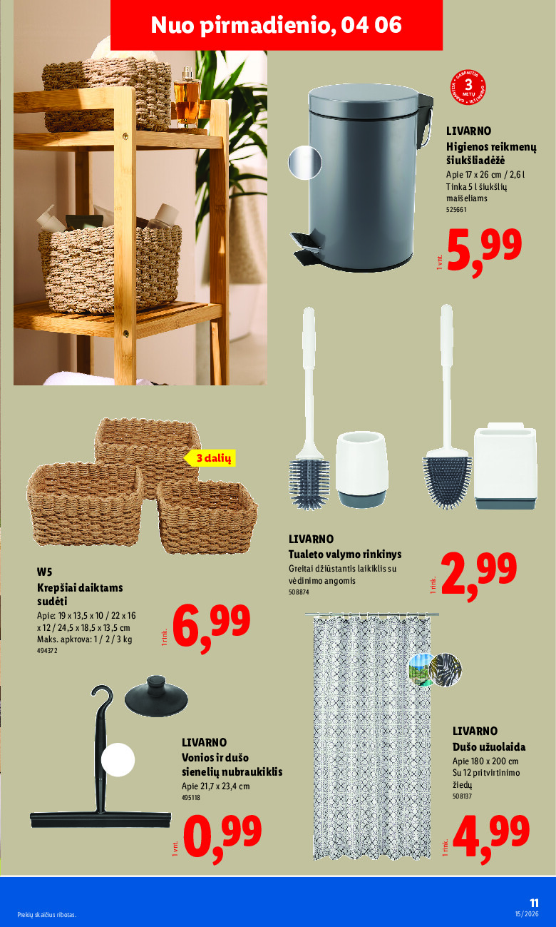 lidl - NE MAISTO PREKIŲ PASIŪLYMAI (2026-04-06 - 2026-04-12) - page: 11