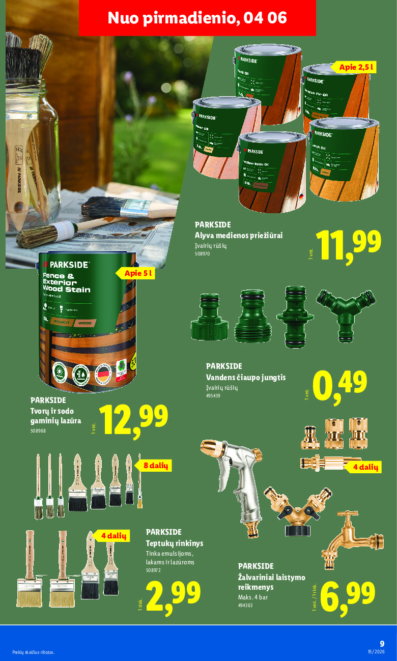 lidl - NE MAISTO PREKIŲ PASIŪLYMAI (2026-04-06 - 2026-04-12) - page: 9