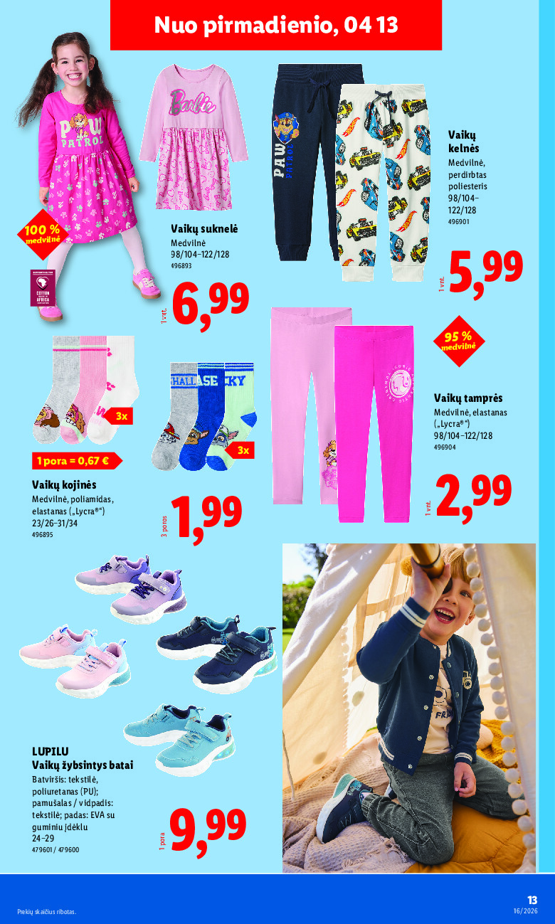 lidl - NE MAISTO PREKIŲ PASIŪLYMAI (2026-04-13 - 2026-04-19) - page: 13
