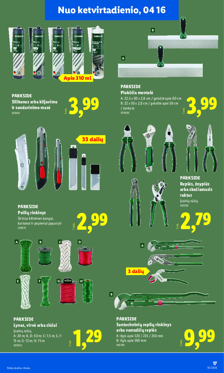lidl - NE MAISTO PREKIŲ PASIŪLYMAI (2026-04-13 - 2026-04-19) - page: 17