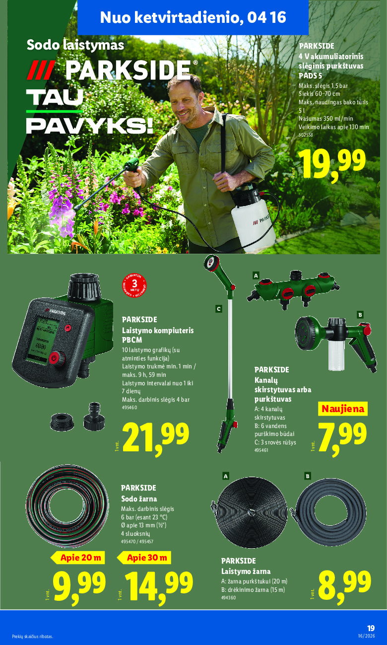 lidl - NE MAISTO PREKIŲ PASIŪLYMAI (2026-04-13 - 2026-04-19) - page: 19