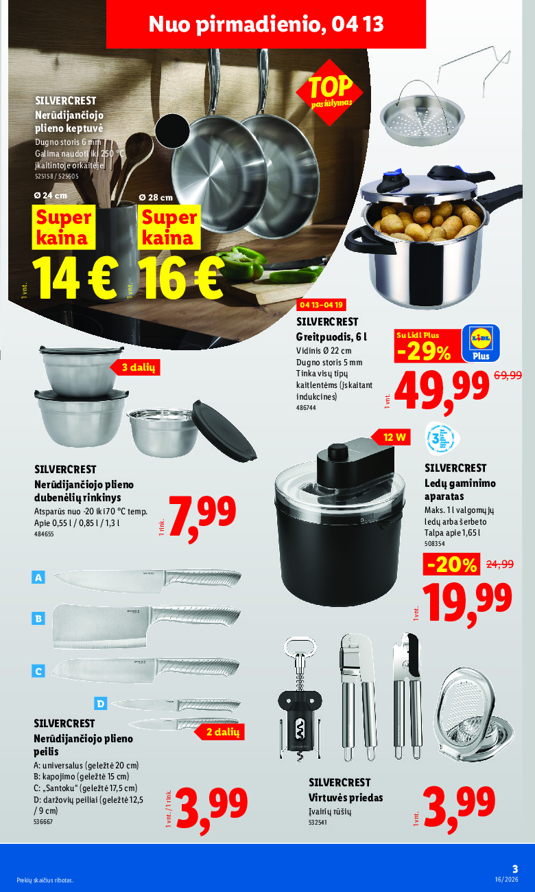 lidl - NE MAISTO PREKIŲ PASIŪLYMAI (2026-04-13 - 2026-04-19) - page: 3