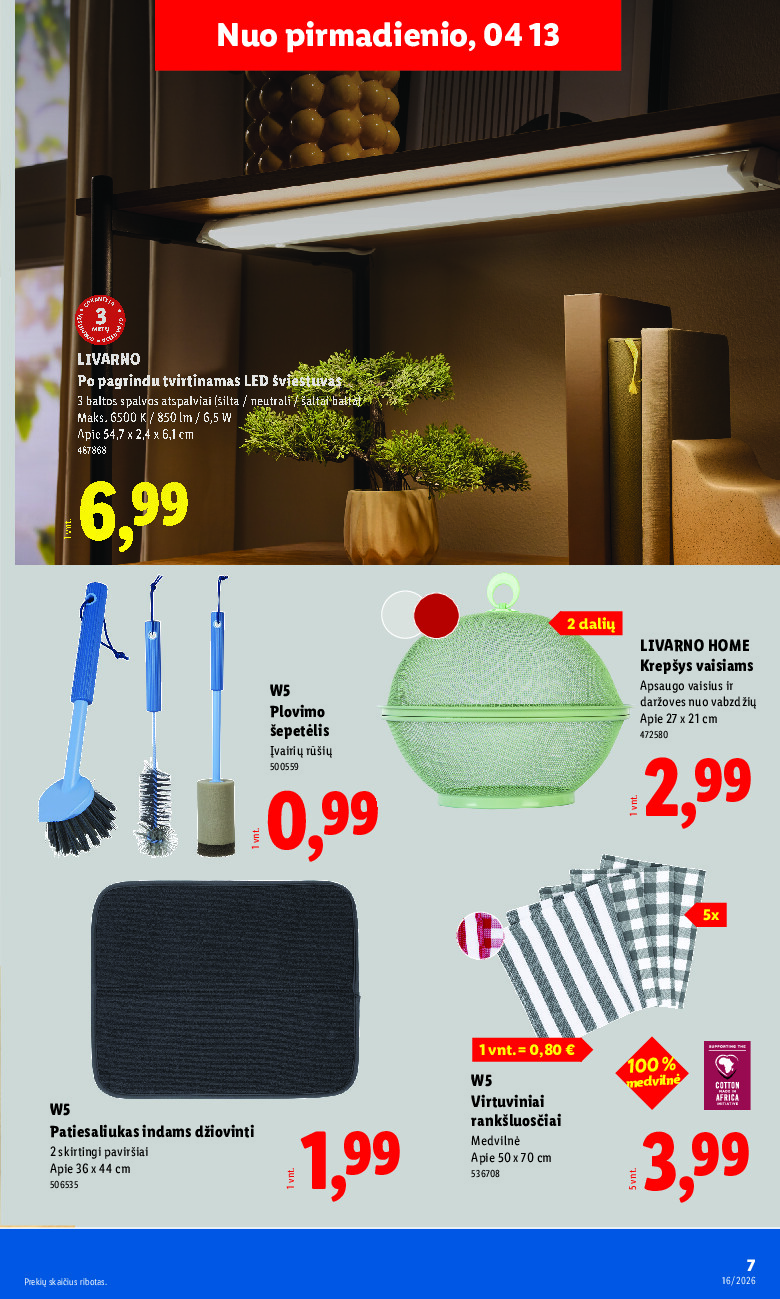 lidl - NE MAISTO PREKIŲ PASIŪLYMAI (2026-04-13 - 2026-04-19) - page: 7