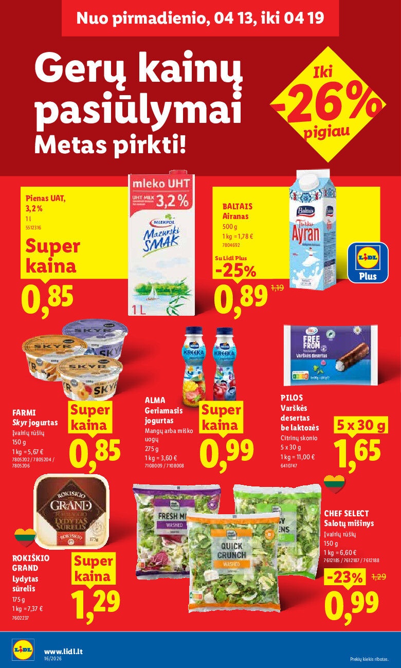 lidl - MAISTO PREKIŲ PASIŪLYMAI (2026-04-13 - 2026-04-19) - page: 14