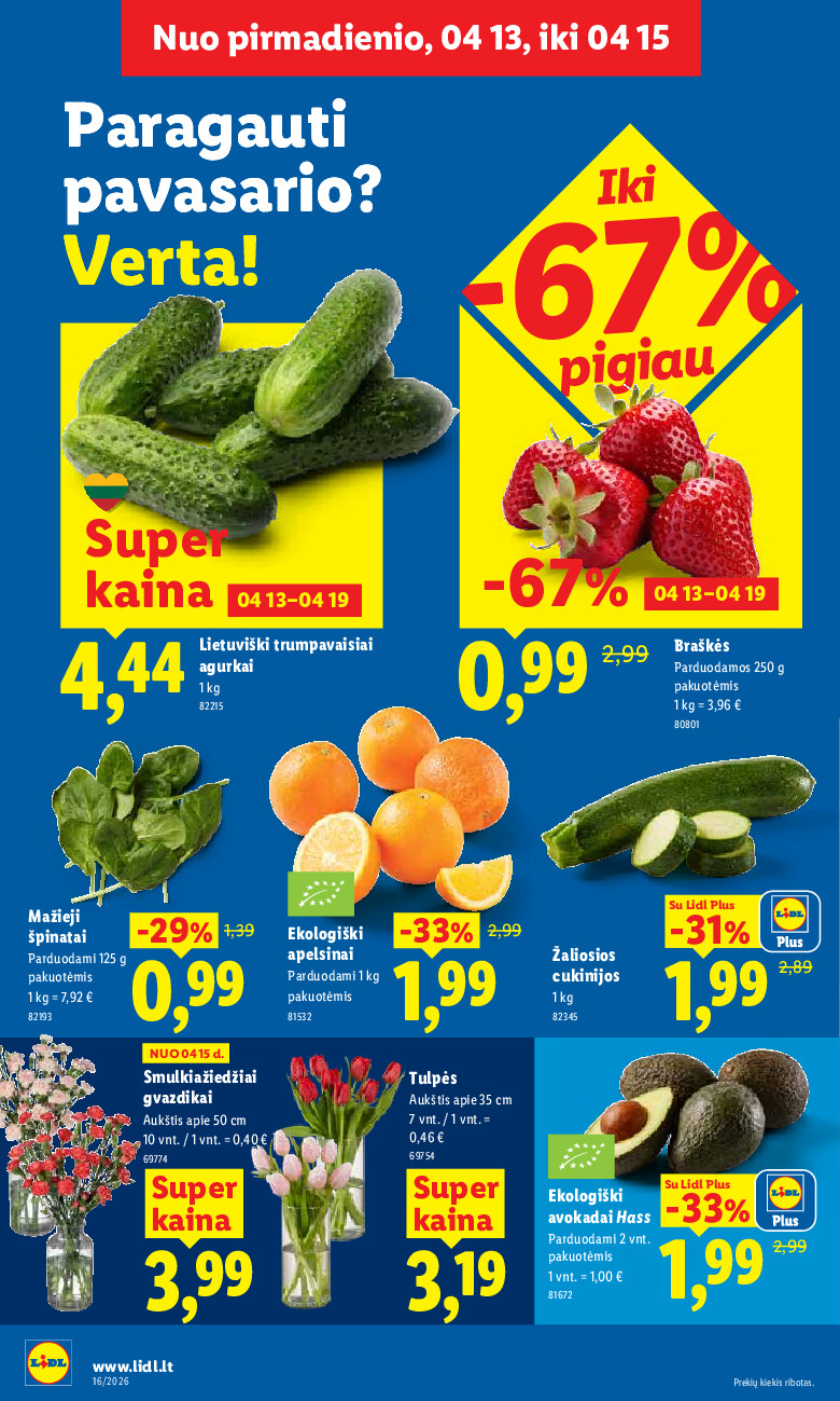 lidl - MAISTO PREKIŲ PASIŪLYMAI (2026-04-13 - 2026-04-19) - page: 4