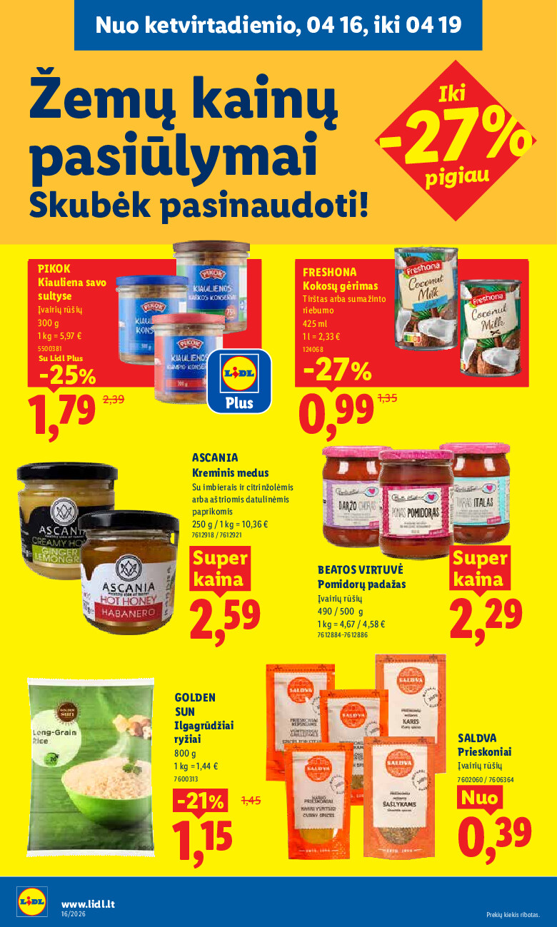 lidl - MAISTO PREKIŲ PASIŪLYMAI (2026-04-13 - 2026-04-19) - page: 34