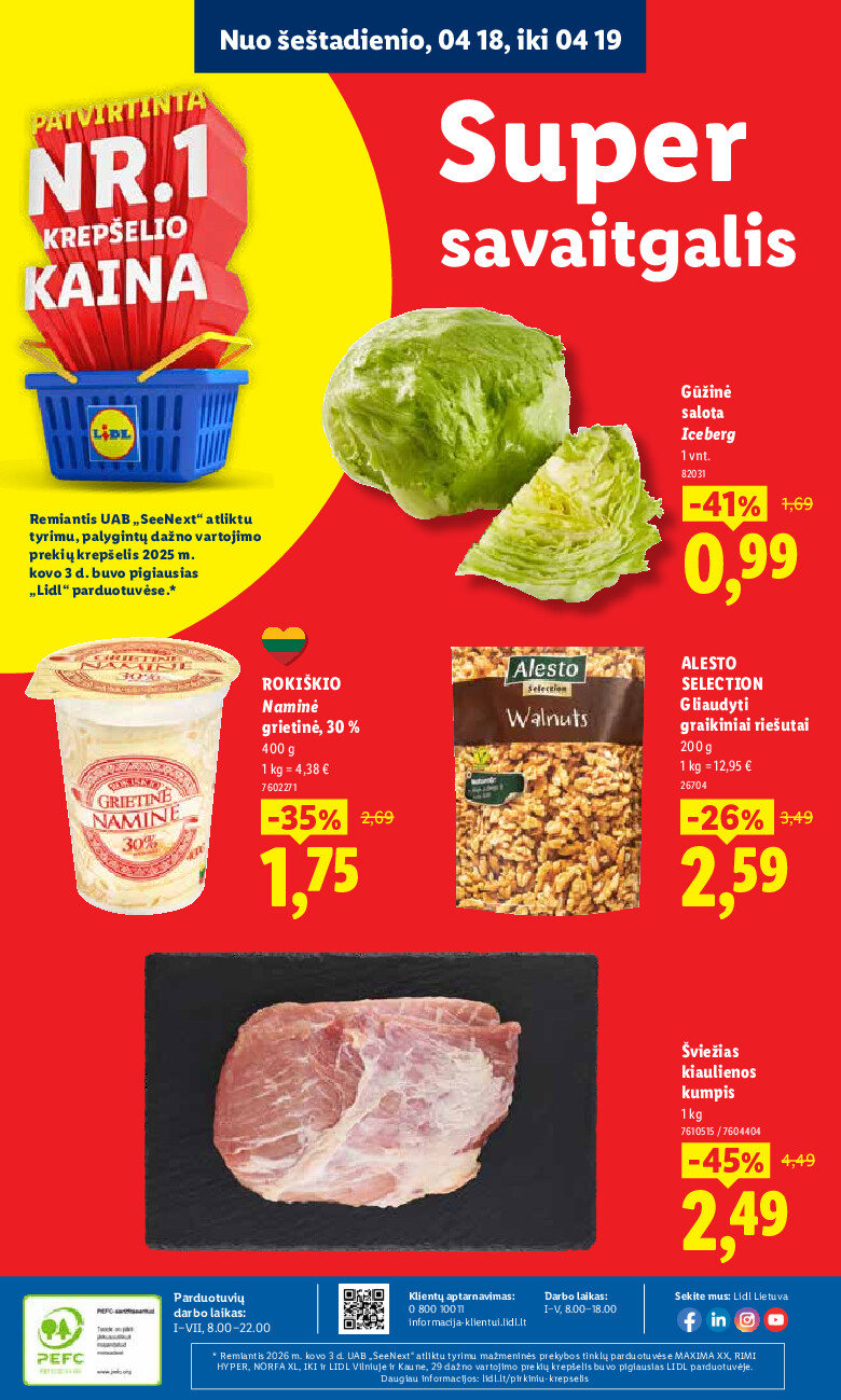 lidl - MAISTO PREKIŲ PASIŪLYMAI (2026-04-13 - 2026-04-19) - page: 44