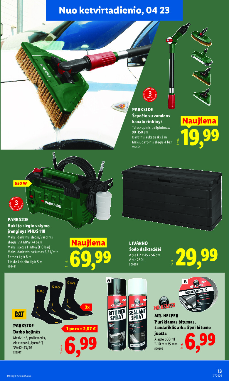 lidl - NE MAISTO PREKIŲ PASIŪLYMAI (2026-04-20 - 2026-04-26) - page: 13