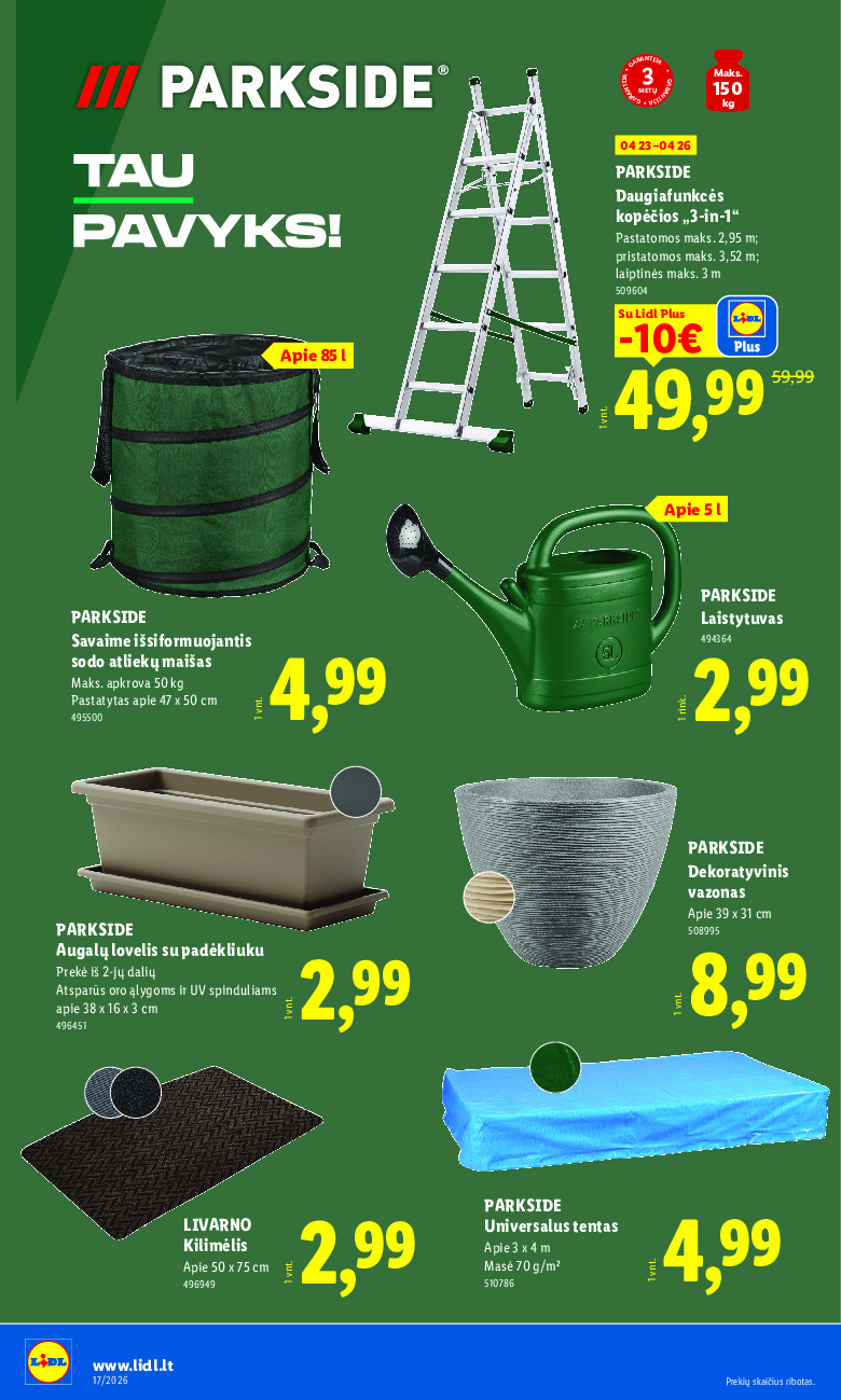 lidl - NE MAISTO PREKIŲ PASIŪLYMAI (2026-04-20 - 2026-04-26) - page: 14