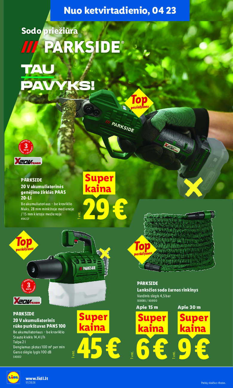 lidl - NE MAISTO PREKIŲ PASIŪLYMAI (2026-04-20 - 2026-04-26) - page: 10