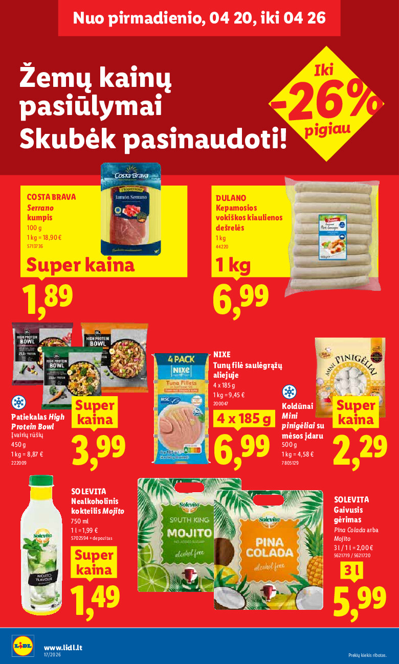 lidl - MAISTO PREKIŲ PASIŪLYMAI (2026-04-20 - 2026-04-26) - page: 14