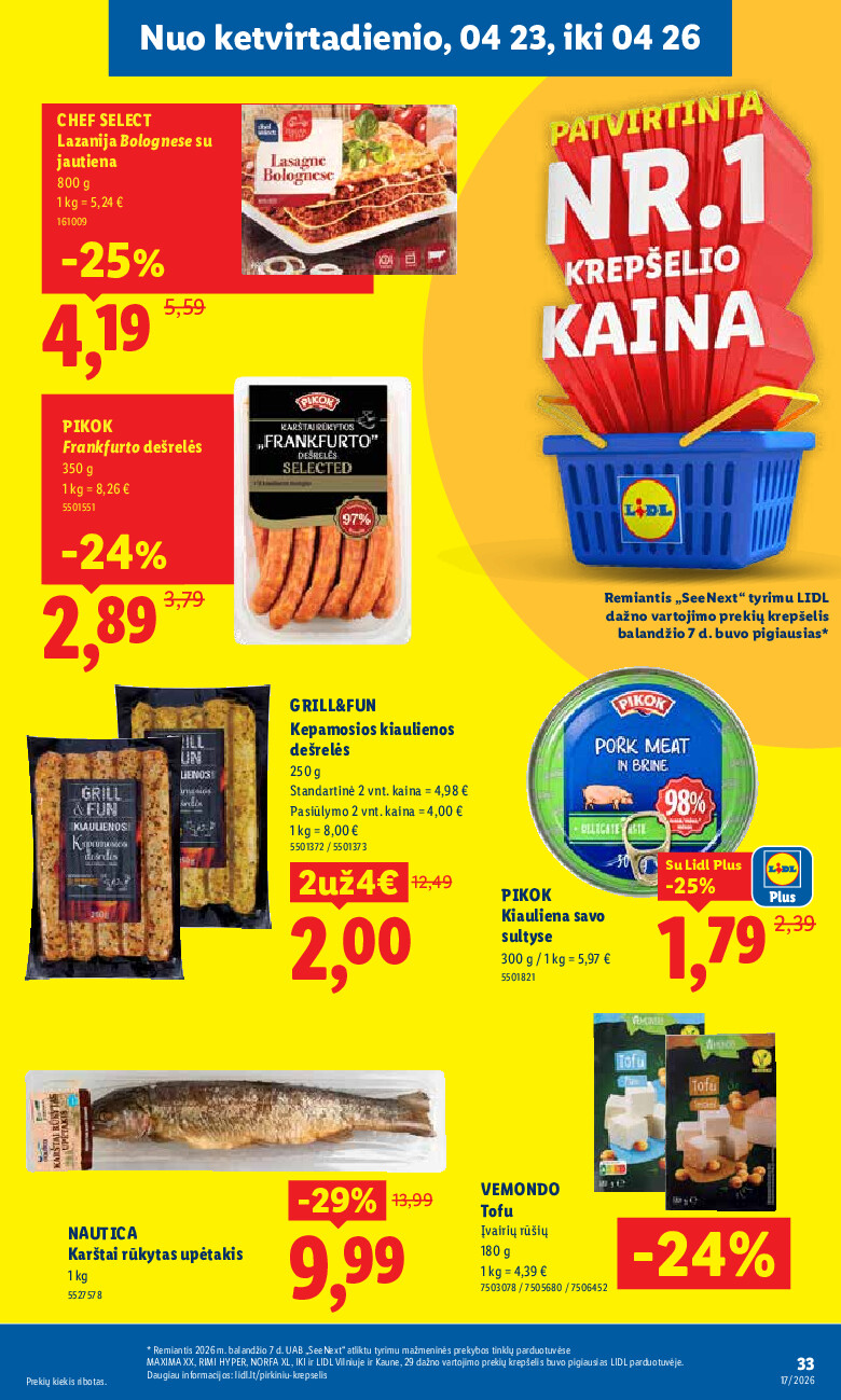 lidl - MAISTO PREKIŲ PASIŪLYMAI (2026-04-20 - 2026-04-26) - page: 29