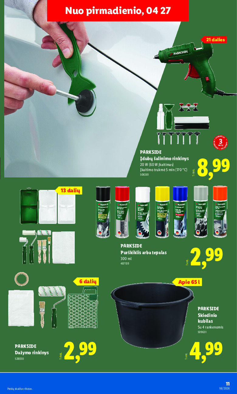 lidl - NE MAISTO PREKIŲ PASIŪLYMAI (2026-04-27 - 2026-05-03) - page: 11